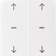 Berker - Abdeckung/Bedienelement für Installationsschalterprogramme Abdeckung Tastsensor-Modul 80961389 2-fach pws glänzend