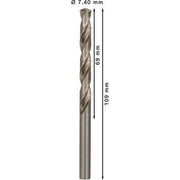 Bosch - Bohrer PRO Metal HSS-G 2608585503 Spiralbohrer 7,4 x
