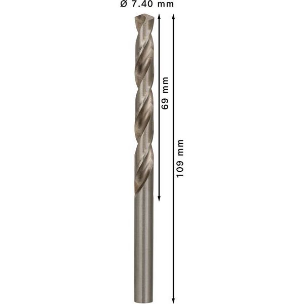 Bosch - Bohrer PRO Metal HSS-G 2608585503 Spiralbohrer 7,4 x