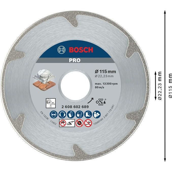 Bosch - Trenn-/Schleifscheibe Diamanttrennscheibe 2608602689 PRO Marble