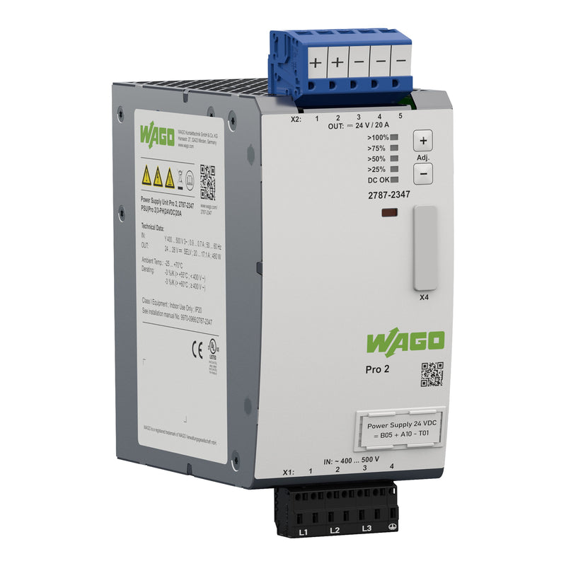 WAGO - Gleichstromversorgung Stromversorgung PRO 2 2787-2347 3-ph DC24V 20A