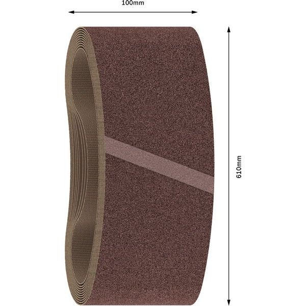 Bosch - Schleifpapier/Schleifvlies PRO X440 Schleifband, 100 2608606136 x 610 mm 80 10-tlg