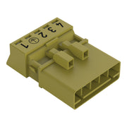 WAGO - Steckverbinder für steckbare Gebäudeinstallation Stecker 5-polig 890-275/073-000 hellgrün − 50 Stück