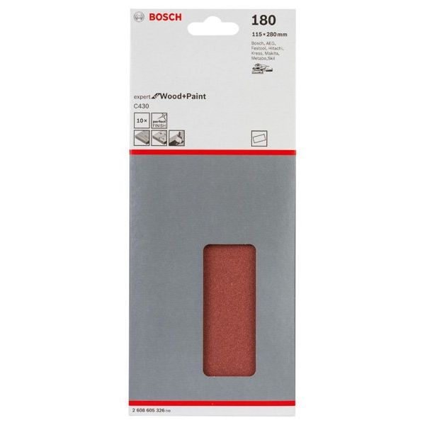 Bosch - Schleifpapier/Schleifvlies Schleifblatt C430, 115 x 2608605326 280 mm 180 ungelocht