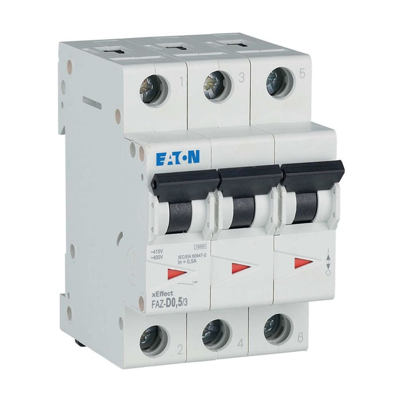 Eaton - Leitungsschutzschalter 3p. FAZ-D0,5/3 0,5A Charakt.: D