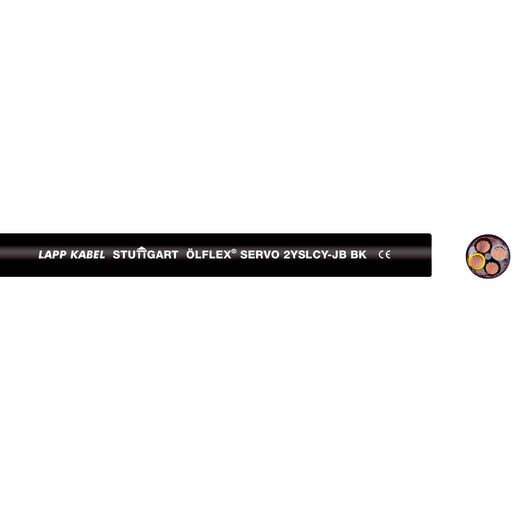 Lapp Kabel&Leitung - Energiekabel >= 1 kV, für ortsveränderlichen Einsatz ÖLFLEX SERVO 2YSLCYK-JB 0036445/500 3X25+3G4 BK − 500 Meter