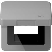 Jung - Abdeckrahmen Klappdeckel CD 590 KL USB GR Symbol USB-Ladegerät