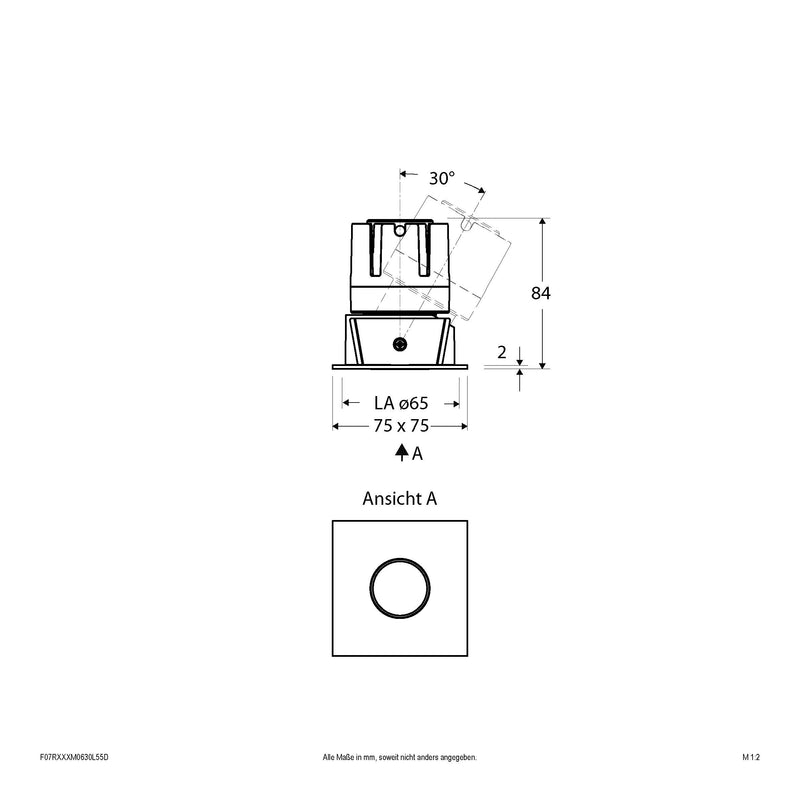 EVN Lichttechnik - Downlight/Strahler/Flutlicht LED-Einbauleuchte modular F07RXXXM0630L55D Konfigurationstype