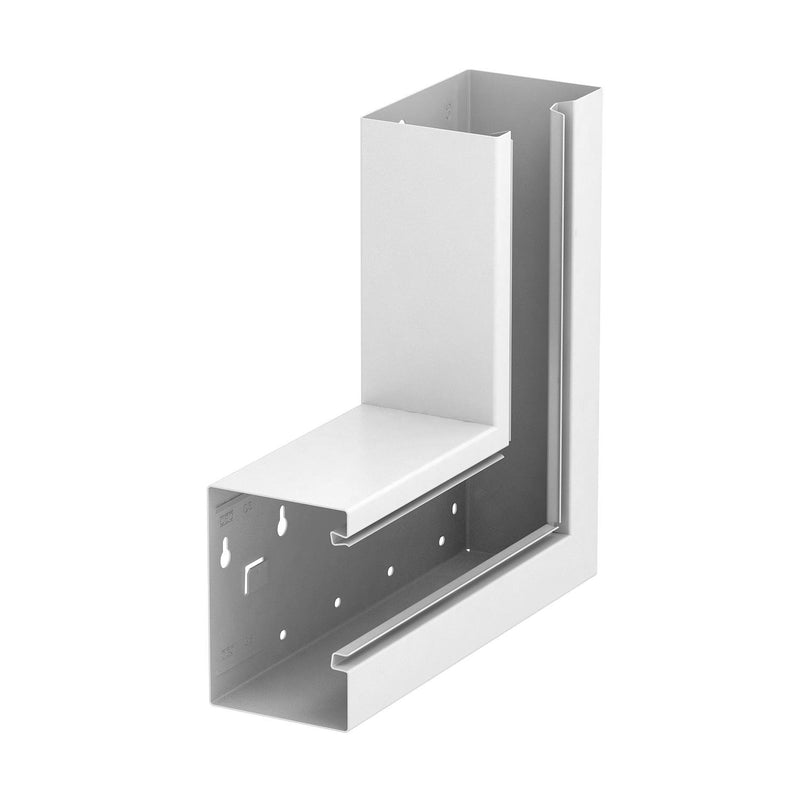 OBO Bettermann - Flachwinkel für Geräteeinbaukanal Flachwinkel GS-AFS90130RW steigend asymmetr
