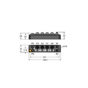 Turck - Feldbus, Dez. Peripherie - Digitales Ein-/Ausgangs-Modul Multiprotokoll-I/O-Modul TBEN-S2-8DIP kompakt − 1 Stück