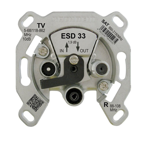 Kathrein - Antennensteckdose Durchschleifdose 3fach ESD 33 DC-Durchlass − 10 Stück