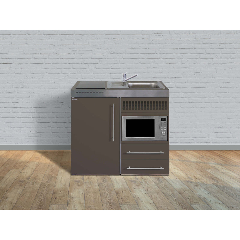 Stengel - Mini-Küche Miniküche Premiumline MPMMM100KSMWGKFliBre Mokka metallic