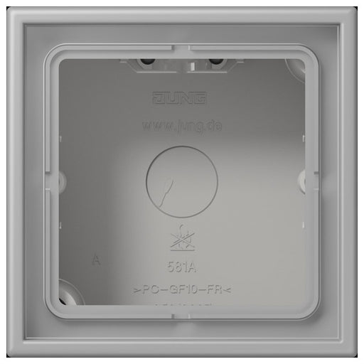 Jung - Aufputzgehäuse für Unterputzgerät Aufputz-Kappe 1fach LC 581 A 204 gris moyen (32012)