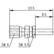 Telegärtner - Koax-Steckverbinder SMC-Kabelbuchse cr AU 100024907 K 02252 d − 5 Stück