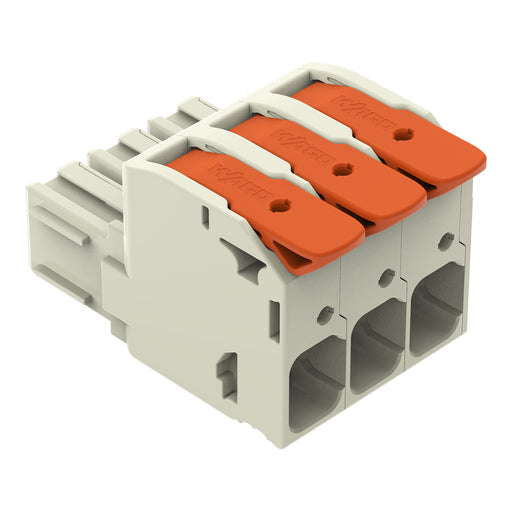 WAGO GmbH & Co. KG - Ein- und mehrpolige Klemmenleiste 1-Leiter-Federleiste Hebel 832-1103 Push-inCAGECLAMP,lgr − 45 Stück
