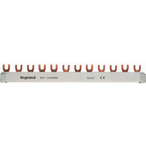 Legrand - Phasenschiene Gabelkammschiene Legrand 004980 3p 1FI+8L10 − 1 Stück by Legrand
