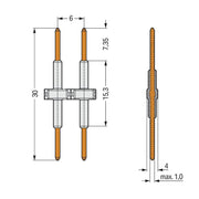 WAGO - Zubehör/Ersatzteile für Klemmen Verbindungselement 2061-903 Maß 6mm,3-polig,ws − 200 Stück