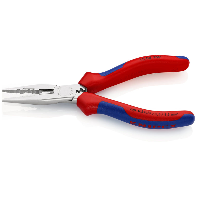 Knipex - Abisolier-/Abmantelwerkzeug Verdrahtungszange 13 05 160 verchromt, 160mm