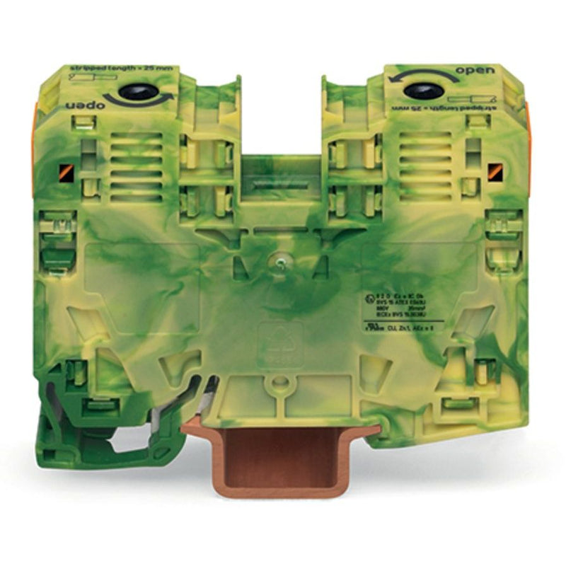 WAGO - Schutzleiter-Reihenklemme 2-Leiter-Schutzleiterklem. 285-137/999-950 35mm² − 15 Stück