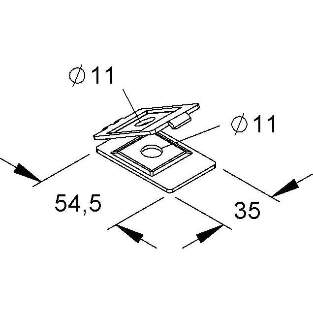 Niedax - Montagematerial für Kabeltragsystem Befestigungsklammer GRWGK 10 E3 − 1 Stück