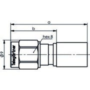 Telegärtner - Koax-Steckverbinder SMA-Kabelstecker cr/cr 100024637 G30 (1.5/3.8) − 5 Stück