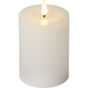 Star Trading - Festbeleuchtung LED-Wachskerze 061-40-1 weiß 7,5x12,5 flack