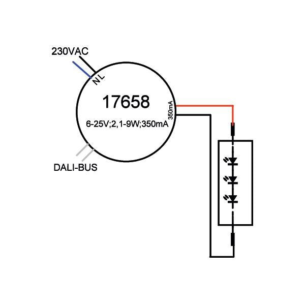 Brumberg Leuchten - LED-Betriebsgerät LED-Rundkonverter 350 mA 17658020 2,1-9 W