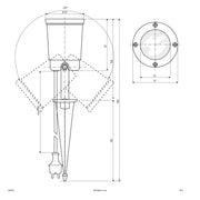 EVN Lichttechnik - Downlight/Strahler/Flutlicht ALU-Spot mit Erdspiess 545239 IP54 230V GU10
