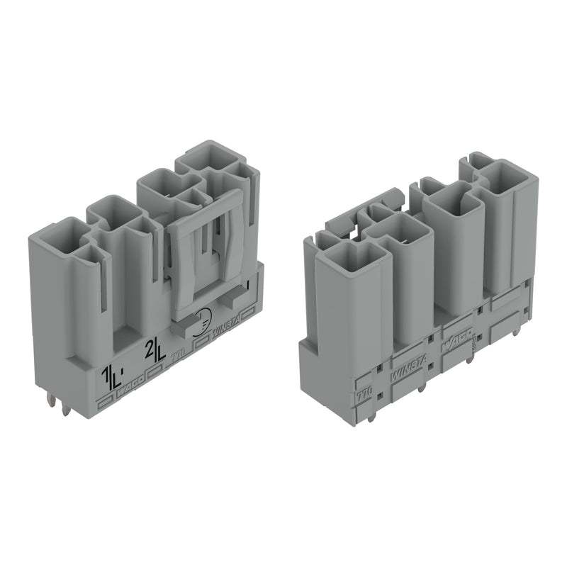 WAGO - Leiterplattensteckverbinder Stecker für Leiterplatten 770-854/060-000 4-polig,grau − 50 Stück