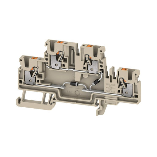 Weidmüller - Bauelement-Reihenklemme Klemme A2T 2.5 EM2 D/6 PUSH IN, 2.5 mm² − 50 Stück
