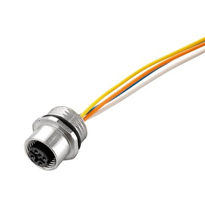 Weidmüller - Rundsteckverbinder, Einbau (mit Leitung) Einbaustecker SAIE-M12S-4-0.5U-PG9 PG 9