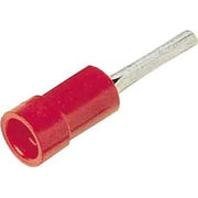 Elpress - Quetschkabelschuh für Cu-Leiter Stiftkabelschuh rot A1519SR 0,5-1,5qmm L1=12mm − 100 Stück