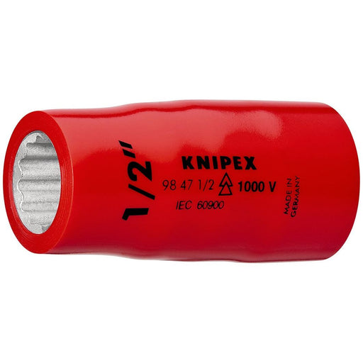 Knipex - Sechskant-Einsatz für Steckschlüssel Steckschlüsseleinsatz 98 47 11/16" Innenvierk. 1/2 Zoll