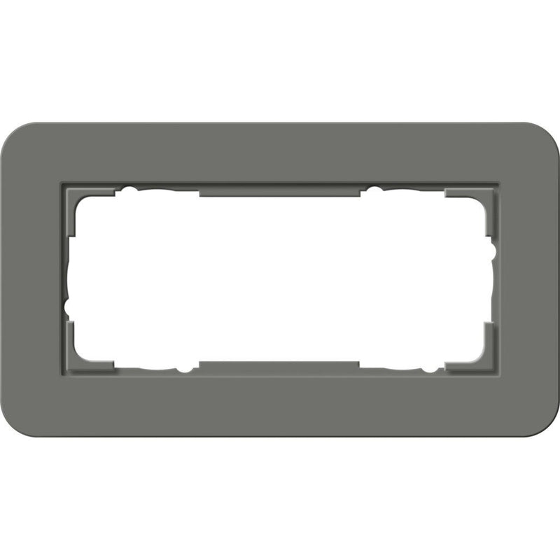 Gira - Abdeckrahmen 2fach o.M 1002413 Dklgrau/Reinweiß