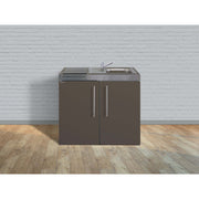 Stengel - Mini-Küche Miniküche Premiumline MPBM100KSGKFliBre Mokka metallic
