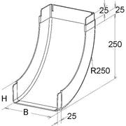Niedax - Bogen für Kabelrinne GFK-Rinnensteigbogen KPBI 80.150/P 80x150mm