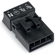 WAGO - Steckverbinder für steckbare Gebäudeinstallation Stecker 4-polig 890-214 Kod. A,schwarz − 50 Stück