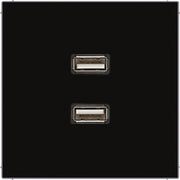 Jung - Multifunktions-Anschlussdose Multimedia-Anschluss sw MA LS 1153 SW 2 x USB m.Tragring
