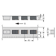 WAGO GmbH & Co. KG - Leiterplattenklemme SMD-Leiterplattenklemme 20861212700000900000 Drücker,1,5mm²,sw − 2060 Stück