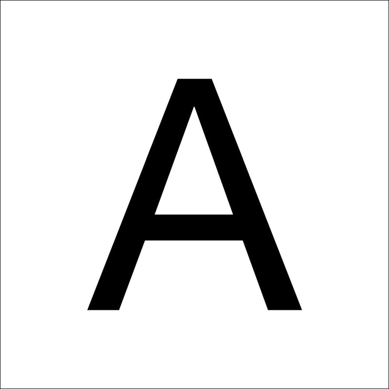 RZB - Beschriftung Buchstaben/Zahlen Buchstabe "A" 99224.003.A 200mm  − 1 Stück