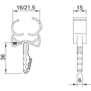 OBO Bettermann - Befestigungsschelle für Kabel/Rohre Klick-Snapschelle 1976 16-21 16-21,5mm − 100 Stück