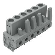WAGO - Leiterplattensteckverbinder THT-Federleiste gerade 232-136 Rastermaß 5mm,grau − 50 Stück
