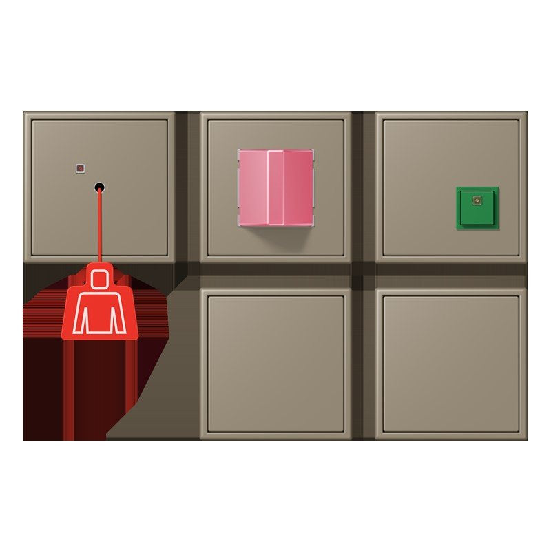 Jung - Behindertenelement für Installationsschalterprogramme Notrufset mit USV NRS LC 0834-2 242