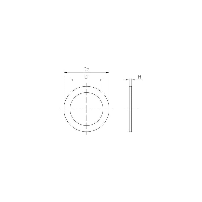 Jacob - Dichtring, flach Druckring D 336/38 − 10 Stück