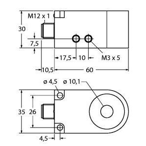 Turck - Induktiver Näherungsschalter Sensor BI10RW30DAP6XH1141 induktiv