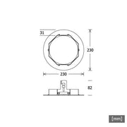 LTS Licht&Leuchten - Mechanisches Zubehör/Ersatzteile für Leuchten Einbaurahmen SCER 33.111 ws 1-flammig weiß
