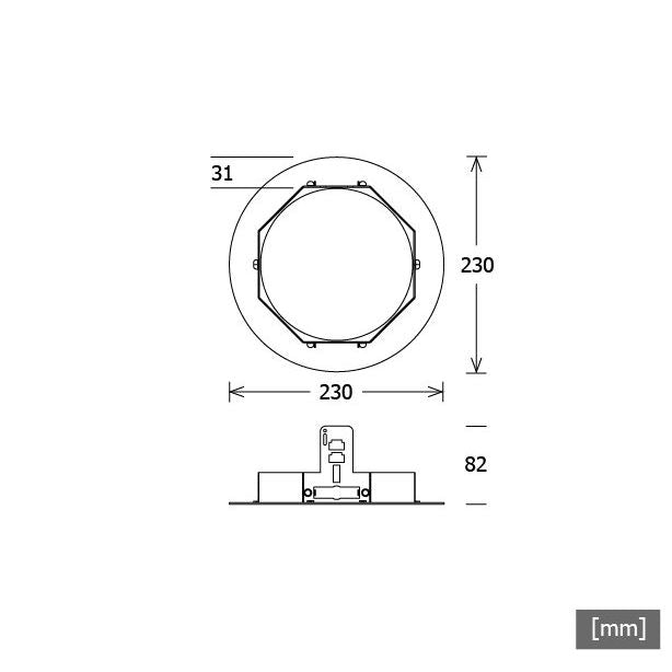 LTS Licht&Leuchten - Mechanisches Zubehör/Ersatzteile für Leuchten Einbaurahmen SCER 33.111 ws 1-flammig weiß