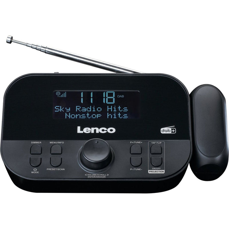 LENCO - Radio DAB+ Uhrenradio CR-615BK sw m.Projektion