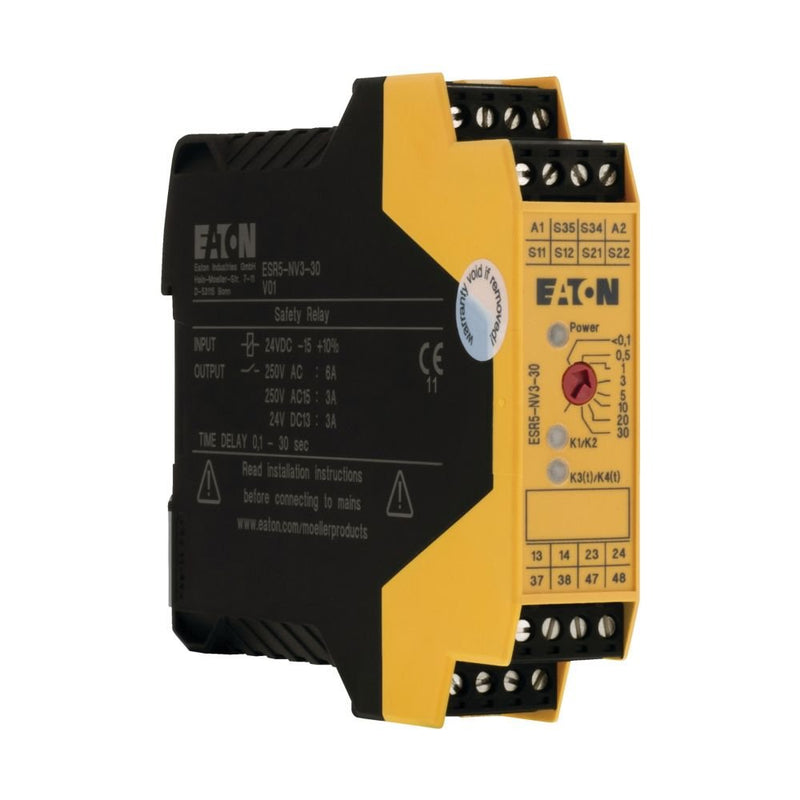 Eaton - Gerät zur Überwachung von sicherheitsgerichteten Stromkreisen Sicherheitsrelais ESR5-NV3-30 verzögert 24VDC
