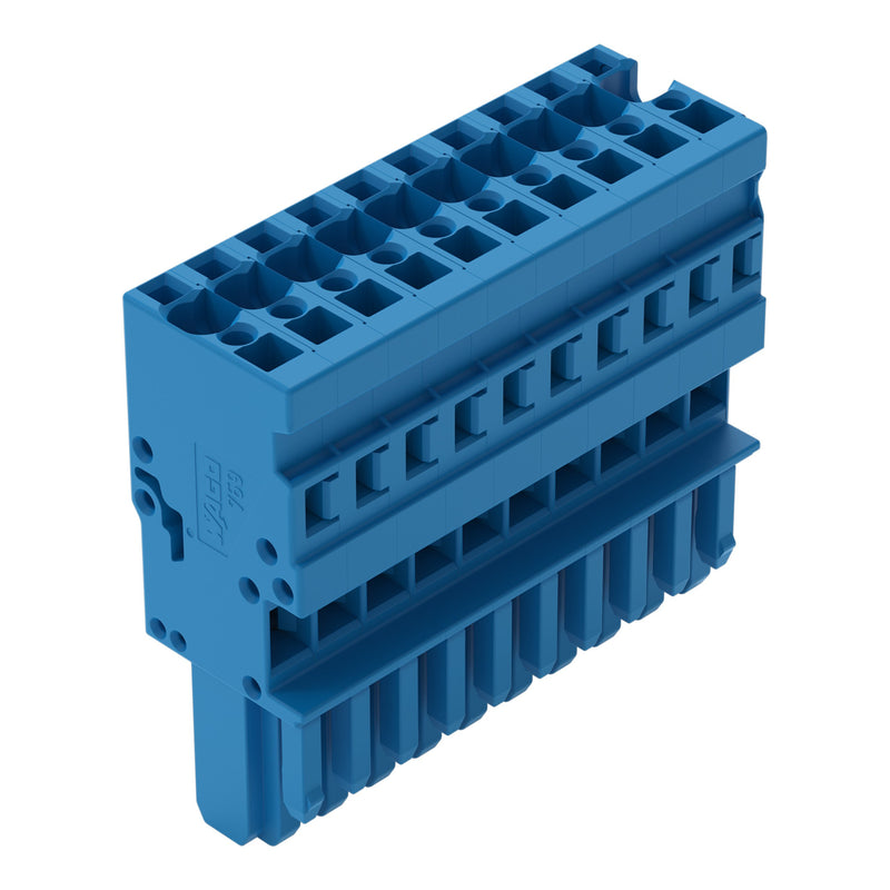 WAGO - Ein- und mehrpolige Klemmenleiste 1-Leiter-Federleiste 769-110/000-006 CAGE CLAMP,4mm²,blau − 25 Stück